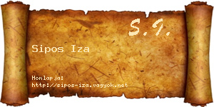 Sipos Iza névjegykártya