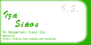 iza sipos business card